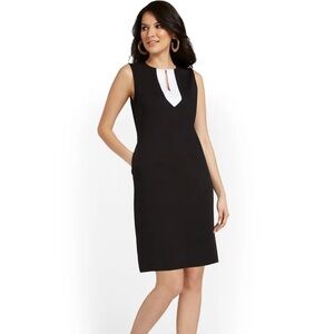Black and White Sleeveless Shift Dress New NY&C size XL New York & Company